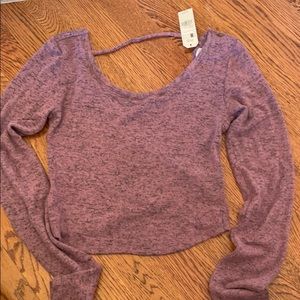 Soft purple cropped top
